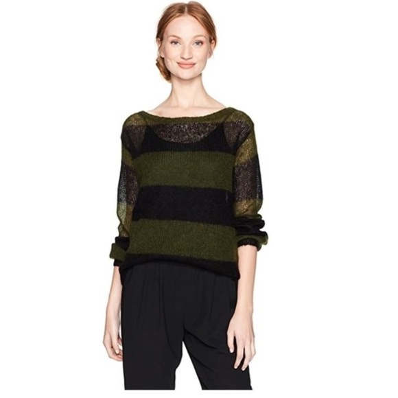Pam & Gela Women's Wavy Stripe Sweater - Picture 1 of 5